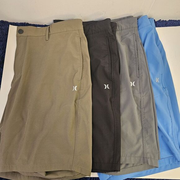Mens Hurley Quick Dry Shorts Lot 4 Pairs Sz 40 Gray Black Blue Olive Golf P0289 - Picture 5 of 11